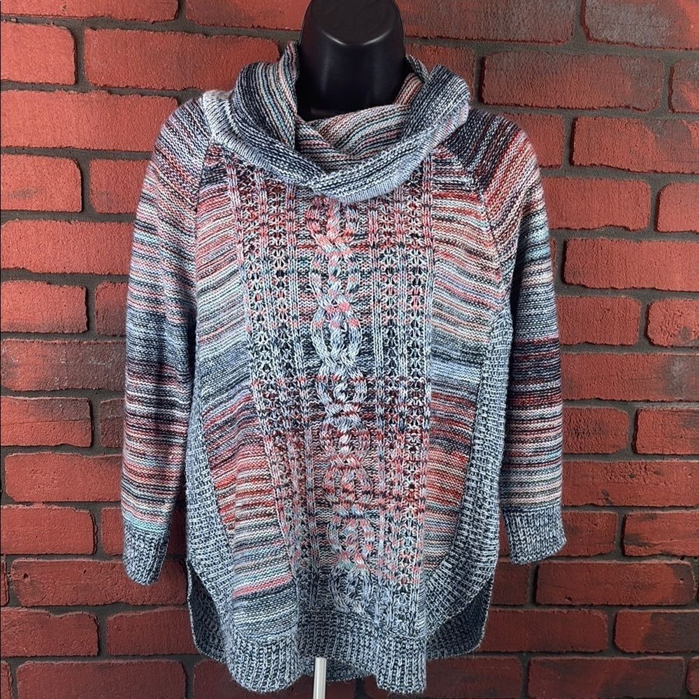 John Paul Richard Sweater Womens Small‎ Cable Knit Cowl Neck